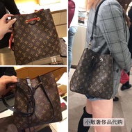 Louis Vuitton sling bag✔LV Louis Vuitton neo noe old flower checkerboard bucket bag shoulder bag mes