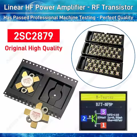 2PCS Original TOSHIBA 2SC2879 HF RF Transistor 2SC2879A TO-59 QRP Radio FM Transmitter Linear Silico