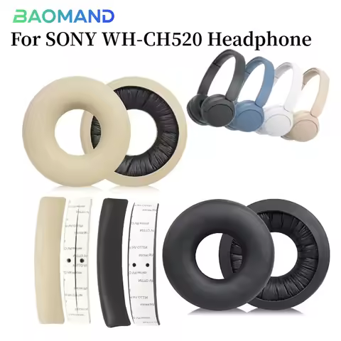 Replacement Ear Pads Cushions for SONY WH-CH520 Headphone Soft Memory Foam Pads/Earpads
