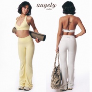 Augety Studio High Waist Flared Leggings, AERÉ Basic Flared Leggings
