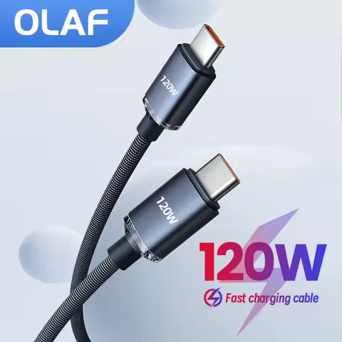 USB C Cable for iPhone 15 Samsung S20 Xiaomi 1M/2M/3M PD 120W Fast Charging Cable Type C Charger Cor