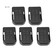 5Pcs Battery Storage Rack Battery Holder Case for  18V Fixing Devices(Black)