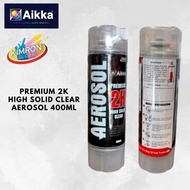 Aikka 2K Clear Premium High Solid Clear Aerosol Spray Tin 400ml Coating Lacquer Spray Aerosol Spray 