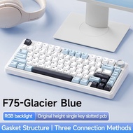 AULA F75 2.4G Wireless/Bluetooth/Wired Gaming Mechanical Keyboard RGB Customized 75% Layout OEM Prof