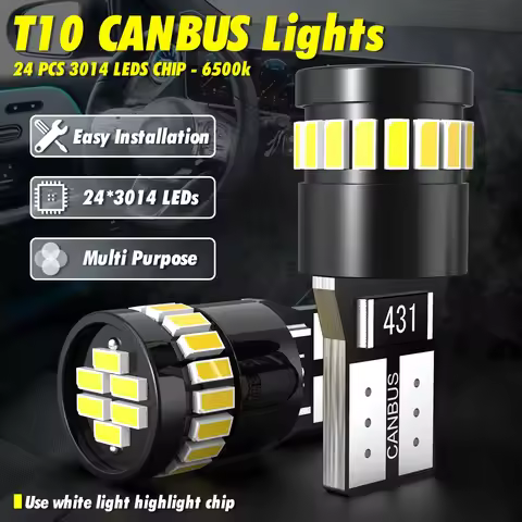 2x T10 LED W5W Canbus 194 168 Error free LED Clearance Parking Light For BMW E30 E39 E46 X5 E53 E70 