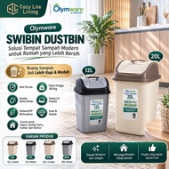 [FREE SHIPPING & LASTS UP TO 100KG] Olymplast Olymware Swbin Dustbin 12L 20L Cream Grey/ Household P
