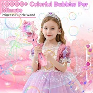 Bubble Wands Toys for 4 Year Old Girls: Princess Wand Gifts for 3 Year Old Girl Handheld Bubble Mach