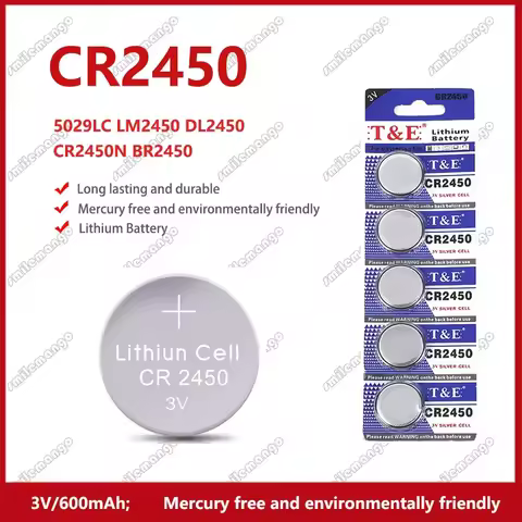 2-50PCS CR2450 Watch Buttom Battery KCR2450 5029LC LM2450 DL2450 ECR2450 BR2450 CR 2450 3V 600mAh Li