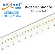 (50pcs) 0402 SMD 50V C0G Capacitor 0.1pF-1nF 0.3pF 0.6pF 0.7pF 1pF 1.8pF 2.7pF 3.3pF 4pF 4.7pF 5.6pF