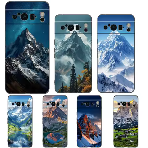 Mountain Peaks Landscape Phone Case For Google Pixel 10 9 8 7 6 Pro XL 9A 8A 6A 7A 5G Soft Shockproo