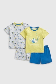 ชุดนอนเด็กผู้หญิง Mothercare Dinosaur Shortie Pyjamas - 2 Pack HD012