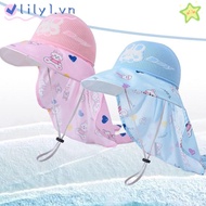 LILY Children's Sun Hat, UV Protection Neck Protective Shawl Hat, Breathable Fisherman Hat