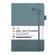 ZHUJI English 2026-2027 Schedule Book Simple A5 Agenda Planner Notebook Week Planner Multi Functiona