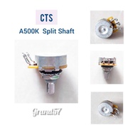 Potentiometer cts a500k split shaft guitar bass potentiometer volume tone cts