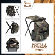 LH 2-In-1 Foldable Fishing Chair Backpack Outdoor Campaign Backpack Stool