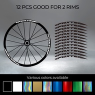 FOXTER (12 pcs) Wheel Rim Sticker Decal Vinyl for Mountain Bike and Road Bike