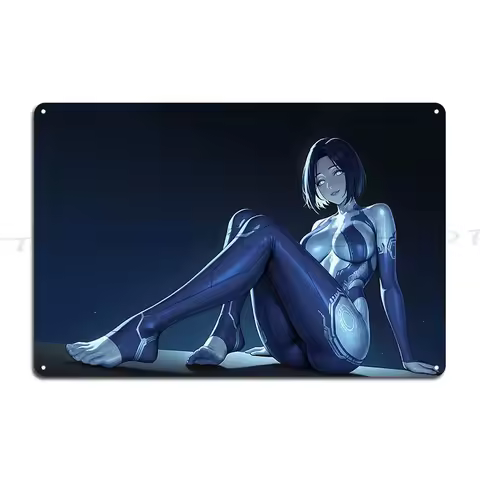 Cortana Metal Plaque Poster Cinema Club Bar Rusty Club Customize Tin Sign Poster