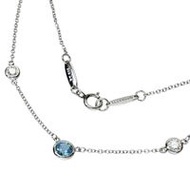 TIFFANY & Co.) / Tiffany & Co. by the Yard PerettiAquamarine項鍊，Pt950 鉑金材質，2.7 克，41 厘米，女士款 [二手]
