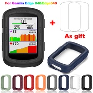 Garmin Edge 540 Edge 840 Case and Tempered Glass Film Silicone Cover Screen Protector for GARMIN EDG