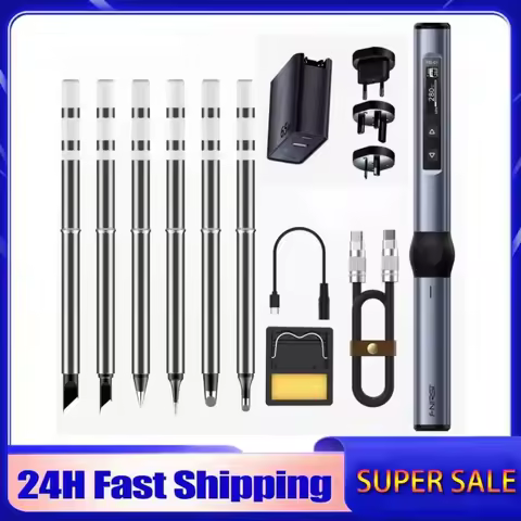FNIRSI HS-01 Smart Electric Soldering Iron PD 65W Adjustable Constant Temperature Fast Heat Portable