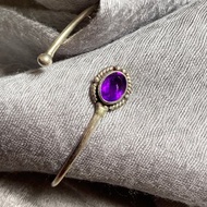 天然 紫水晶 手環 尼泊爾 手工製 925純銀