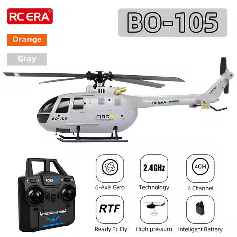 RC ERA BO-105 Helicopter 1:48 4CH 15min Flight C186 Optical Flow Positioning RC Aircraft