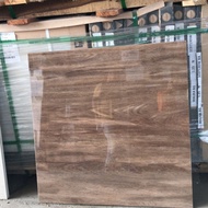 granit 60x60 motif kayu glossy arna kamala dark brown