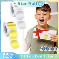 250Pcs Holographic Seal Stickers Stamp Seal Press Emboss Sticker Sticker Emboss Stamp