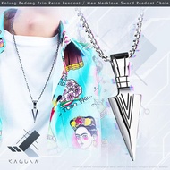 Kalung Pedang Pria Retro Pendant / Men Necklace Sword Pendant Chain