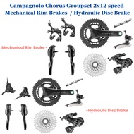 Campagnolo Chorus Groupset 2x12-speed - Mechanical Rim Brakes Flat Mount/ Hydraulic Disc Brake