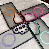 Dual-color TPU magnetic phone case suitable for Samsung S26 Ultra, S25, S24 Ultra, A57, A37, A56, A5