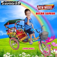 Beca Becak sepeda mini gowes anak tradisional Indonesia