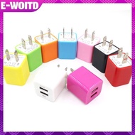 E-WOITD Color 2 Ports USB Output 5V Wall Charger Plug Travel Power Adapter Phone E-WOITD