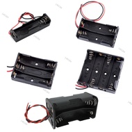 AA 1 2 3 4 Slots ports AA 1.5v 6v Power Battery Storage Case Box Holder Leads Wire black for diy rep
