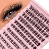 Asiteo 10 Hàng 120/240/360 CHIẾC D Curl Từng Cụm Mi 8-16mm DIY Mi Cụm Siêu Mượt & Tự Nhiên Bộ Nối Mi