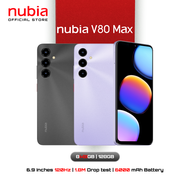 Nubia V80 Max 8+128GB - แบต6000mAh l จอ 6.9 นิ้ว 120Hz l ดีไซน์ทนทาน l กันน้ำกันฝุุ่น IP64 ประกันศูน