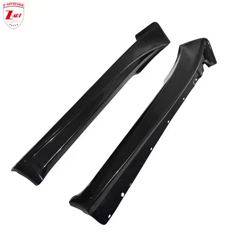 Z-ART 997 Turbo Dry Carbon Fiber Side Skirts For Porsche 911 997 Turbo 2005-2011 Dry Carbon Fiber Si