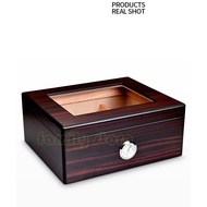 【Bestseller Alert】 Cla-20eaa Can Hold About 50 Cigarsumidor Box Cedar Wood Humidor Box With Humidifi