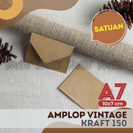 A7 Vintage Kraft Envelope | Kraft Material 150GR | Size 7x10CM A7 | Envelope