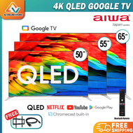 AIWA 50" 55" 65" TV | 4K QLED Google TV | Smart TV I 50 inch | 55 inch | 65 inch I Google Smart TV I Quantum Colors | Google Playstore | Inbuilt Chromecast | HDR10 | ZeroBezel | 4K Netflix &amp; Youtube | Dolby Audio | DTS TruSurround | Digital TV | Wifi