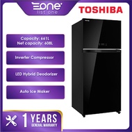 Toshiba 661L 2 Door Inverter Fridge GR-AG66MA (PGB) / GR-AG66MA (XK) | Ag+ BIO Deodorizer | Auto Ice