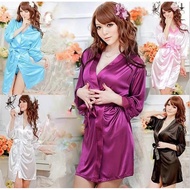 Lingeri kimono 2in1 set + cd thong sexy. baju dinas tempur malam