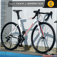 จักรยานเสือหมอบทรงแอโร TIGER รุ่น BARRACUDA (ตัวถังอัลลอยด์ซ่อนสาย,น้ำหนักรวม 10.25 KG,เกียร์มือตบ 18 สปีด)