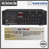 Original Sakura Amplifier/ Sakura AV 735 UB 700 X 2 Karaoke Mixing Amplifier