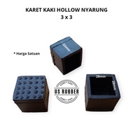 Karet Kaki Hollow 3x3 Nyarung Karet Kaki Meja Kursi Rak Besi Hollow