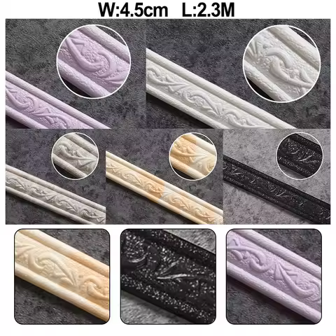 Skirting Border Wall Trim Line 3D Decorative Edging Environmental Foam Border Frame Multi-purpose St