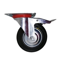 Xander 8 inch Rubber Trolley Wheels - Trolley Wheels with Brakes