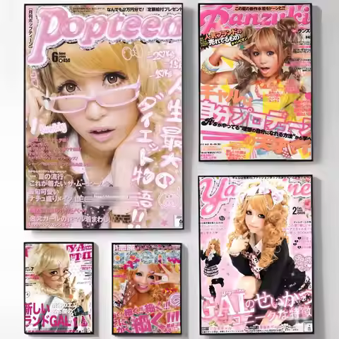 Cool Gyaru Poster Poster High-definition Art Sticker Self Adhesive Waterproof Home Decoration