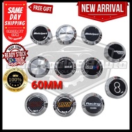 Semua Size 60MM Chrome Rim Cap Car Sport Rim Wheel Cap Yolk/Rays/OZ/Advan/Racing/Enkai Enkei/SSR/WED