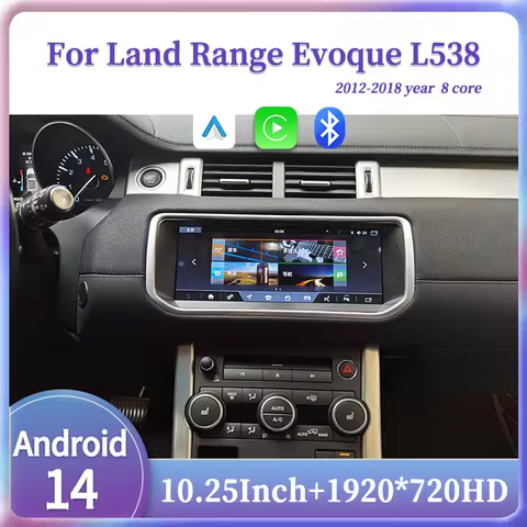 10.25" For Range Rover Evoque Velar L538 Android 14 Multimedia Player GPS Radio Wireless Carplay And